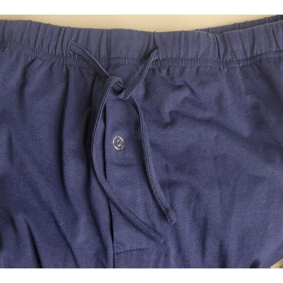 Mens Navy Blue Pajama Pants XXL By Yimanie With Elastic Waist & Drawstring - Picture 3 of 6